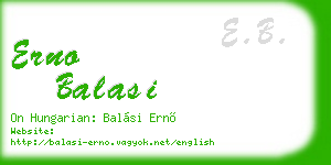 erno balasi business card